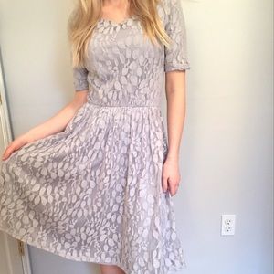 Mikarose Pastel Lavender Midi Lace Dress